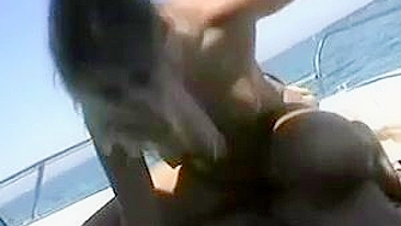 Hot Couple Filmed while Fucking on the Boat