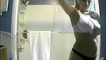 Scandalous! Secretly Filming A Busty Woman In The Shower, Naughty Editor!