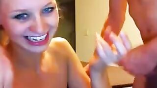 Cute Blonde Webcam Girl Having Fun With Bf While Secretly Recording!