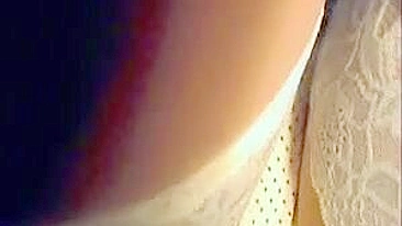 Sizzling Hot Lady In White Stockings Unveils Sexy Body Under Dress!