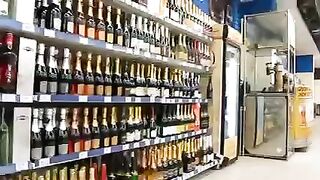 Dark-Haired Babe's Upskirt Video In Public Supermarket