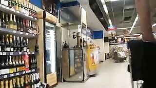 Dark-Haired Babe's Upskirt Video In Public Supermarket