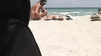 Scrumptious Hot Milf With Gargantuan Tits Gets Nude Ass Massaged At Beach