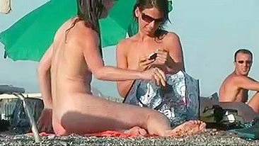 French Nudist Beach Video Hot Naked Girl Spied on Voyeur Cam