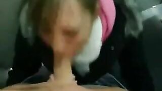 Secretly Watching Porn Video In The German Wc, Girl Sucks Boyfriend