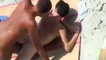 Married Couple Caught on Voyeur Camera Fucking at Beach