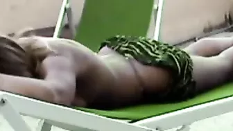 Video Clip Teasing Sexy Woman Poses Semi Nude Outside