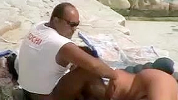 Wife Caught On Camera By Voyeur, Daring Topless On The Beach