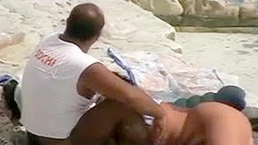 Wife Caught On Camera By Voyeur, Daring Topless On The Beach