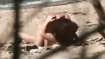 Secretly Filmed Scorching Hot Amateur Couple's Beach Sexcapades