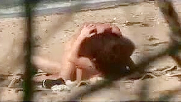 Secretly Filmed Scorching Hot Amateur Couple's Beach Sexcapades