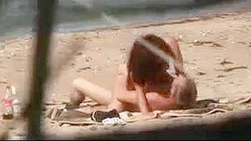 Secretly Filmed Scorching Hot Amateur Couple's Beach Sexcapades