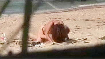 Secretly Filmed Scorching Hot Amateur Couple's Beach Sexcapades