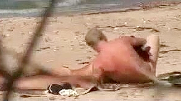 Secretly Filmed Scorching Hot Amateur Couple's Beach Sexcapades