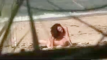 Secretly Filmed Scorching Hot Amateur Couple's Beach Sexcapades
