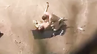 Voyeur Spying Camera Caught Redhead Girl Fucking on Beach