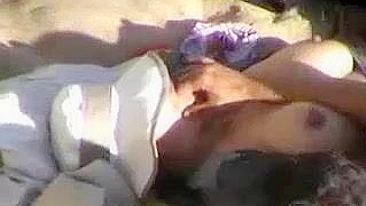 Obscene Amateur Exhibitionist F**King On Beach With Covert Spycam