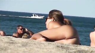 Uncover Secretly At Beach With Stunning Tall Tatas, Nude And Top