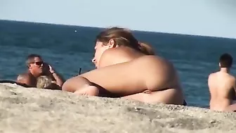 Uncover Secretly At Beach With Stunning Tall Tatas, Nude And Top