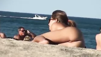 Uncover Secretly At Beach With Stunning Tall Tatas, Nude And Top