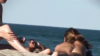 Uncover Secretly At Beach With Stunning Tall Tatas, Nude And Top