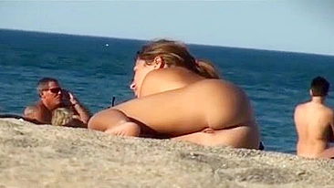 Uncover Secretly At Beach With Stunning Tall Tatas, Nude And Top