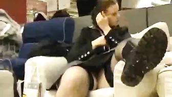 Sneaky Lady, Flashing Her Naughty Pussy In Public Street