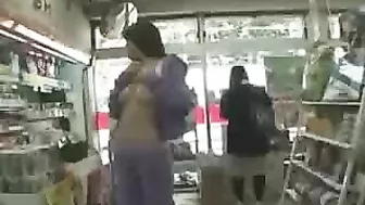 Naughty Japanese Girl Flaunts Her Bouncy Tits And Juicy Pussy In A Public Shop