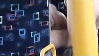 Sneaky Voyeur, Hidden, Watching A Couple On A Public Bus, Caught In The Act!