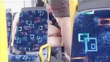 Sneaky Voyeur, Hidden, Watching A Couple On A Public Bus, Caught In The Act!