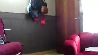 Naughty Hidden Cam Caught Delivery Man Surprised By Flashing Woman