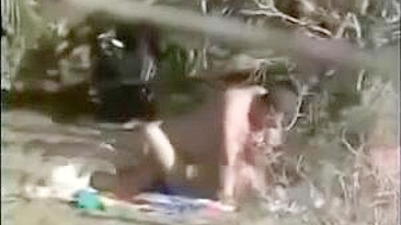 With Awe, The Humid, Amateur Couple's Homemade Voyeur Video At The Beach