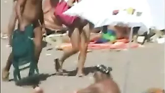 Nudity On Public Beach, Daring And Provocative