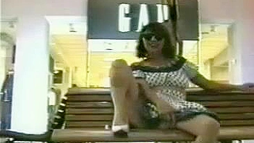 Sassy Wife Teases Public With Flashing Pussy On Daring Bench