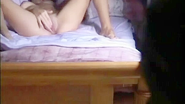 Hidden Cam Voyeur Girl Masturbating At Home