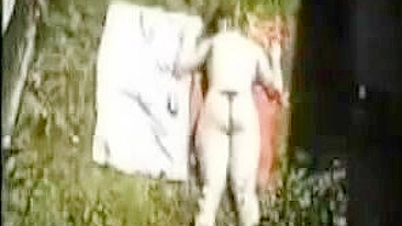Scandalous! Peeping Woman Sunbathing Topless On Spycam