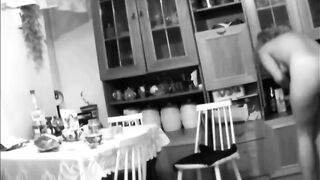 Secret Spy Camera Caught Girlfriend Nude In Kitchen