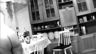 Secret Spy Camera Caught Girlfriend Nude In Kitchen