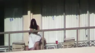 Scandalous Exhibitionist Duo Engaging In Sexual Acts On An Open-Air Platform