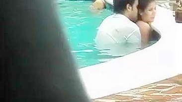 Live Sex Caught On Camera Couple Fucking In Pool