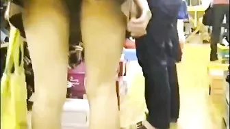 Salacious Mom Flaunts Her Pussy At Local Shop Store