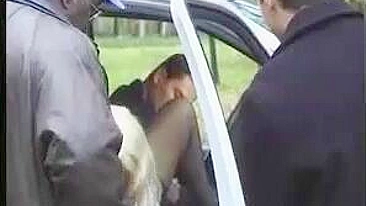 French Girl Gangbanged In Car In Public Street Video