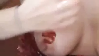 Amazing Sexy Woman Flashing Sexy Tits In Public Restaurant