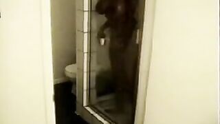 Sultry Black Girl Spied In The Steaming Shower