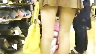 Shocking! Candid Camera Caught Woman Without Panties At Shop!