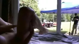 Horny Girl Masturbates In Front Of The Gardener Spy Cam