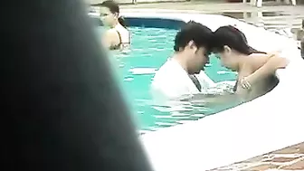Secret Camera Caught Live Sex In The Pool