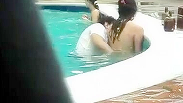 Secret Camera Caught Live Sex In The Pool