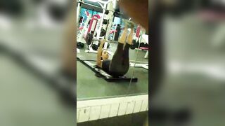 Horny Guy Spying Hot Girl In Tight Pants At Gym