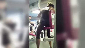 Horny Guy Spying Hot Girl In Tight Pants At Gym